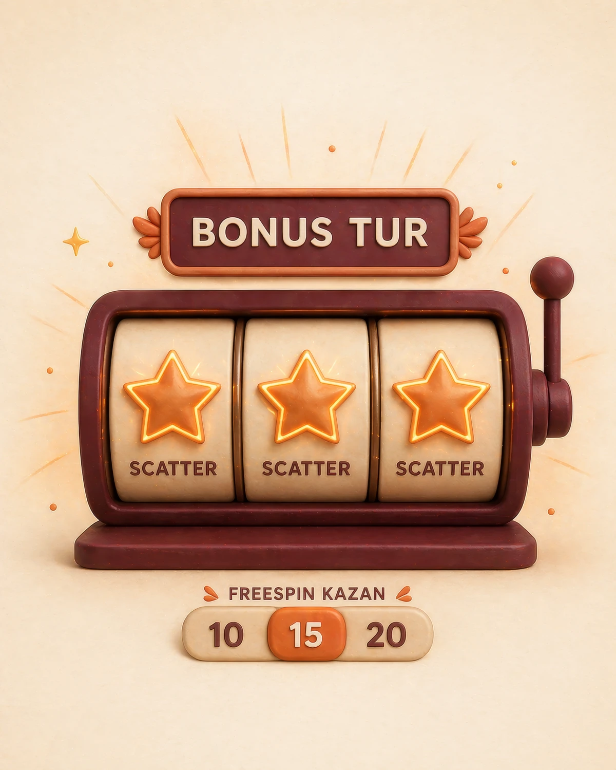 Bonus çark mekaniğini gösteren infografik — slot makinesi, scatter sembolleri ve free spins